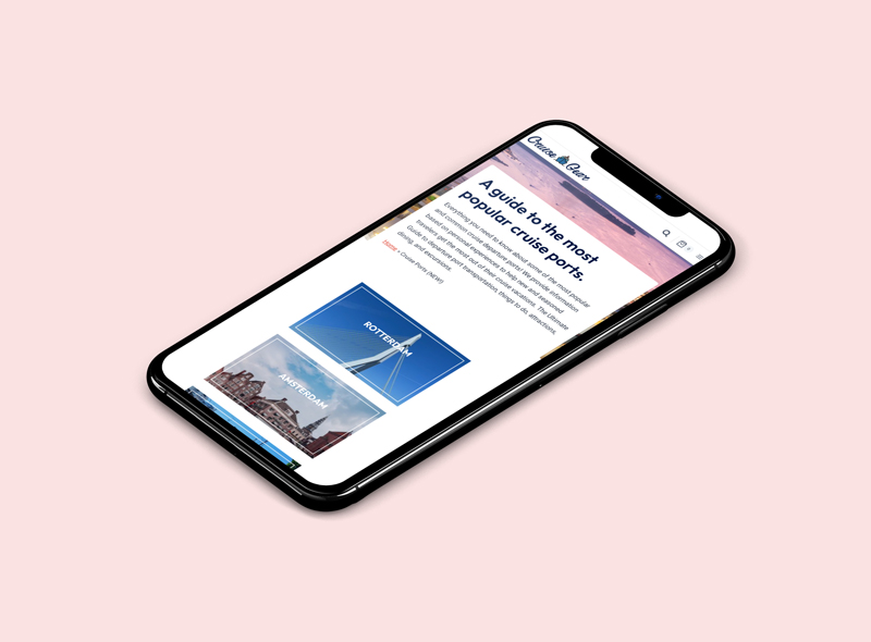 CruiseGear content displayed on mobile devices